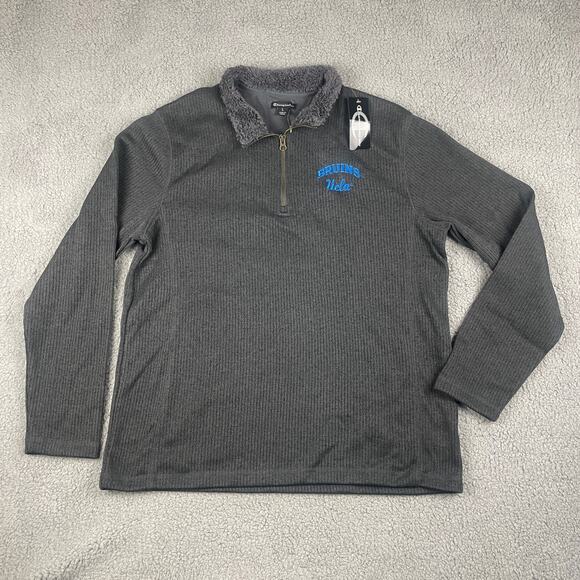 Champion Elite UCLA Bruins Mens Large Gray 100% Polyester Long Sleeve Sweatshirt - Picture 1 of 11